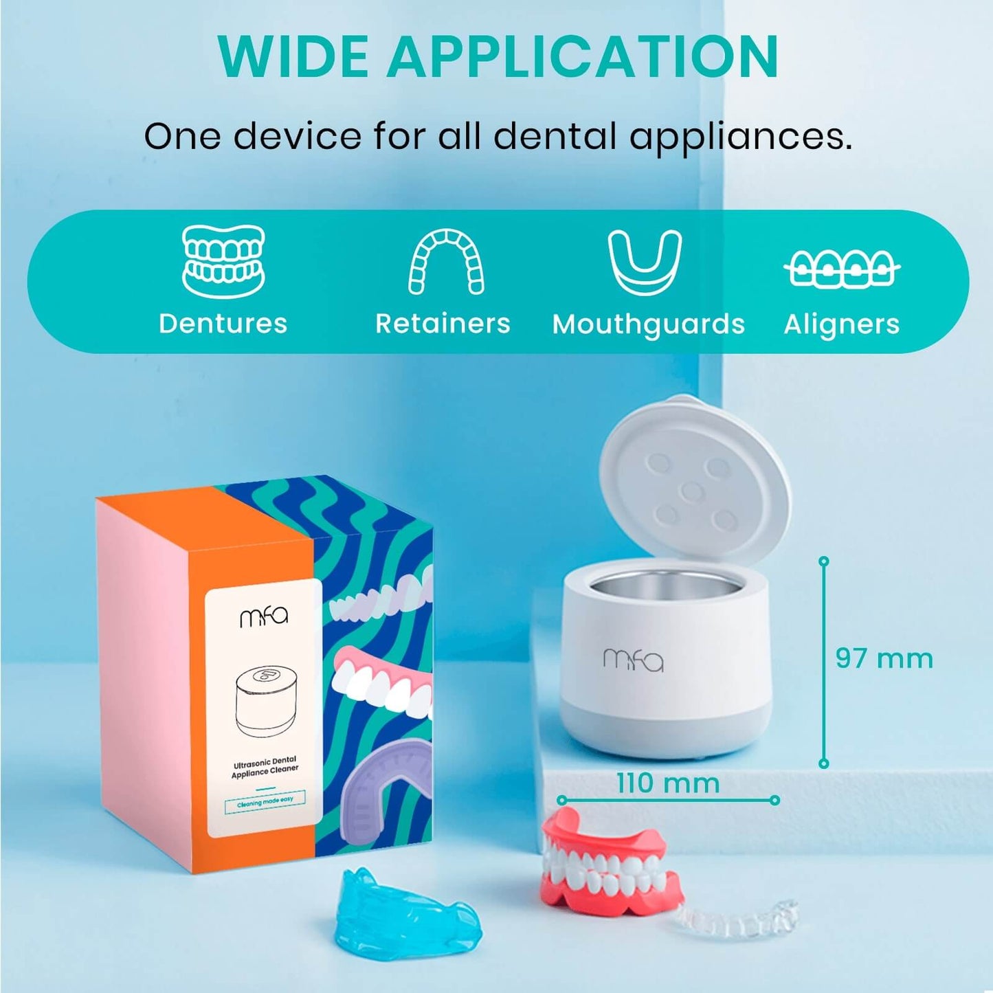 Ultraschallreiniger für Zahnprothesen und Zahnschienen