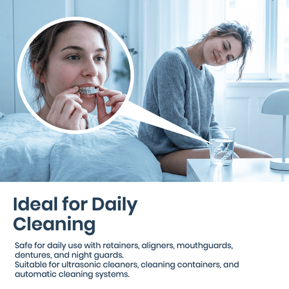 Reinigungstabletten für Zahnprothesen, Retainer & Aligner