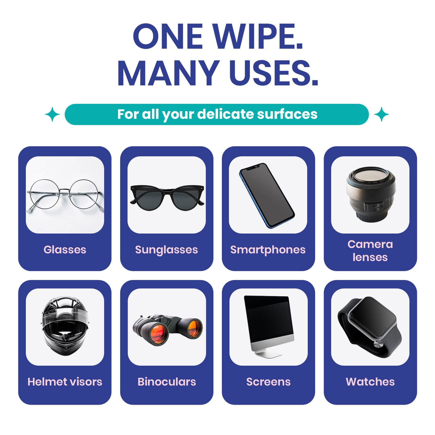 Anti-Fog Cleaning Wipes | 60 Wipes