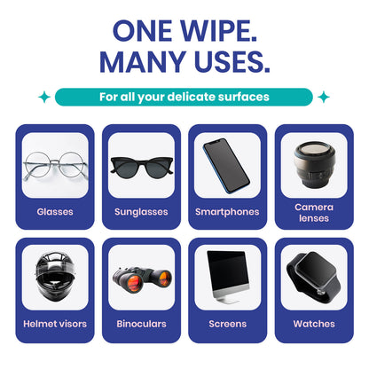 Anti-Fog Cleaning Wipes | 60 Wipes